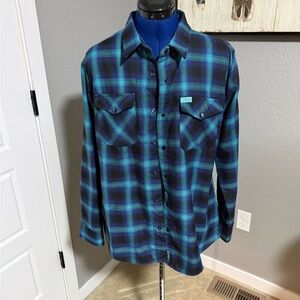 DIXXON Blue and Black Plaid Jacket